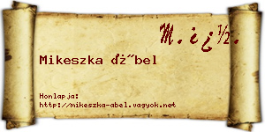 Mikeszka Ábel névjegykártya